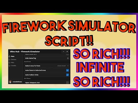Roblox NEW Firework Simulator Script Exploit GUI (Pastebin 2022)