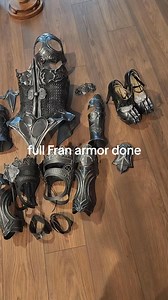 All these fran armor pieces are done! 3dprinted in flexible filament @colorfabb_official varioshore for a custom order. Super durable and great finish. May have to make a new set for myself too 😏 stl models on my website. Please check previous videos to see how i did the painting and sanding. #finalfantasy #cosplay | Willow Creative