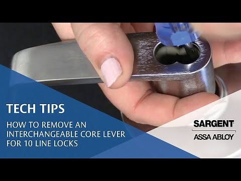 Remove an Interchangeable Core Lever on the SARGENT 10 Line Bored Lock- Technical Product Support