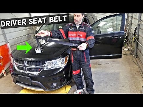 DODGE JOURNEY FRONT LEFT SEAT BELT REPLACEMENT REMOVAL. FIAT FREEMONT