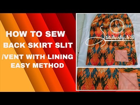 HOW TO SEW PERFECT BACK SKIRT SLIT/ VENT WITH LINING || EASY METHOD [DETAILED]