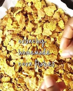 Healthy, Crunchy Homemade corn flakes #homemade #cornflakes