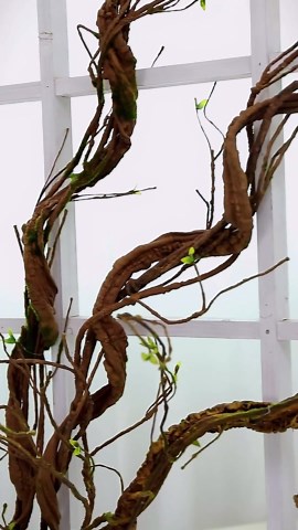 CONGZHANHH 1Pcs 63in Wall Hanging Artificial Plants Tree Trunk Fake Cherry Tree Branches Rattan Liana Cane Vine for Wedding Outdoor Garden Home Living Room Christmas Decoration