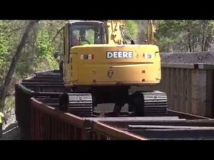 John Deere Dropping Ties on CSX MOW Train