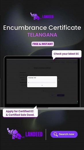 Search Telangana EC | Encumbrance Certificate | Instant download | Landeed