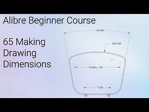 Making Drawing Dimensions | Alibre Beginners Course #65