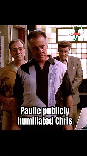 Paulie publicly humiliated Chris. #foryou #thesopranos #series #shorts #drama