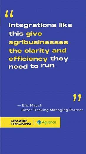 Agvance and Razor Tracking Announce Seamless Integration for Agribusiness