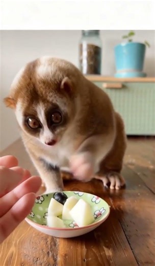 This loris's fruit-eating technique is weirdly satisfying #cuteanimals #asmr
