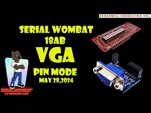 VGA Output Pin Mode For Serial Wombat 18AB. I2C to VGA or UART to VGA conversion under Arduino