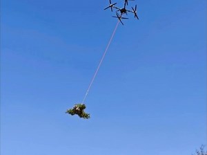 无人机吊运树苗为西北一带一路建设 植树造林 绿化环境#无人机吊运 #无人机吊运树苗 #大疆t100 #西北建设