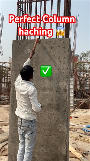 Perfect Haching Process After Column Shuttering Removal | Construction work #shorts #viral #yt #work