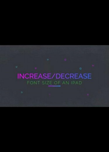 The Easiest Way to Adjust the Display and Text Size on Your iPad #tech #technology #tablet