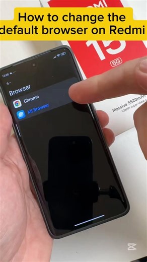 How to change the default browser on ￼Xiaomi Redmi Note 15 #xiaomi #redmi #redminote15 #shorts