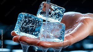 Explore the process of crafting intricate ice cube sculptures with a detailed hand demonstration. Discover tips on shaping and finishing your creations effectively.