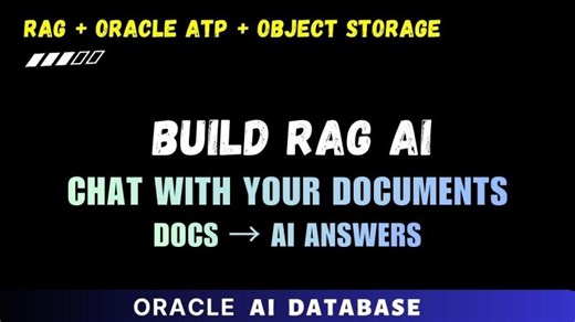 RAG Explained on Oracle AI Database | Vector Index + SELECT AI | Chat with Your Documents | BEENUM LEARNING