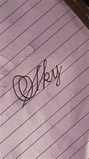 "Sky" in cursive writing | learn to write | cursive lettering |#shorts #handwriting#learning#writing