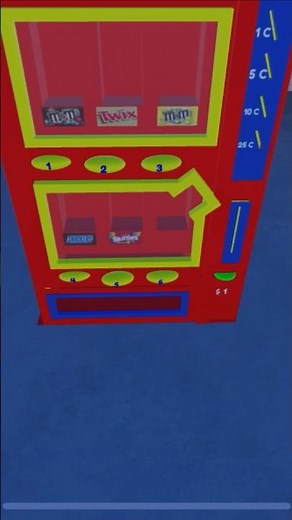 I made this 2004 mini candy M&M vending machine bank on Roblox