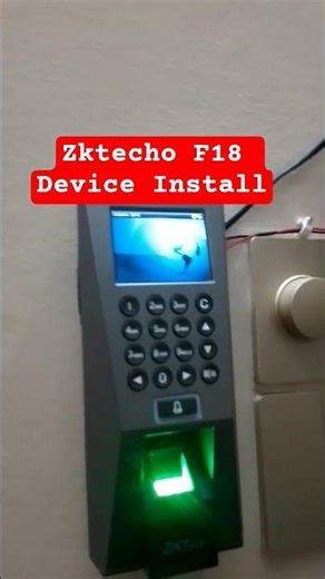 Zktecho F18 Device Install #speedsong #zkteco #zktecif18