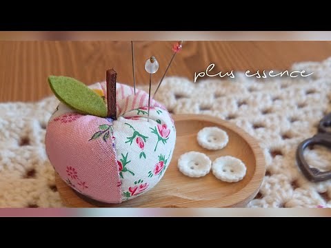 【パッチワークvlog】リンゴのピンクッショントレーが出来ました