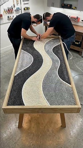 Satisfying Epoxy Resin River Table Build! 🪵✨