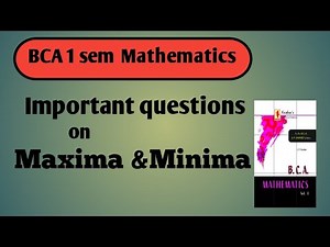 Maxima and Minima