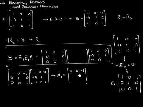Elementary Matrices and Gaussian Elimination