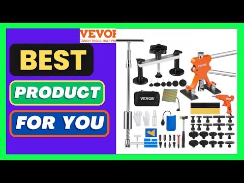 VEVOR 69 PCS Dent Repair Kit, Auto Car Body Paintless Dent Removal Tool Kit, Golden Lifter, Bridge