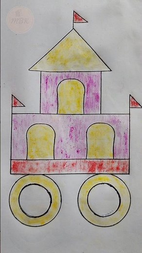 Ratha Drawing Using Only Simple Tools | Rath Yatra Special Art Idea