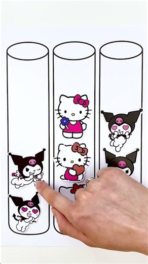 🖤 Kuromi VS Hello Kitty 💕 Juego de Papel DIY 😻