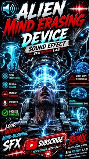 Alien Mind Erasing Device Sound Effect | Sci-Fi Horror SFX 👽