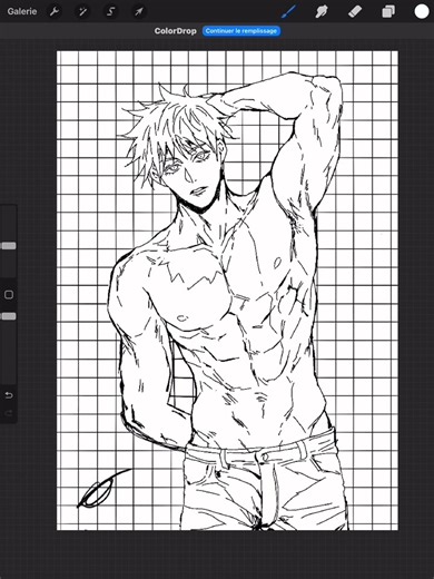 #ipad #procreate #draw #skech #beginner #gojo #anime