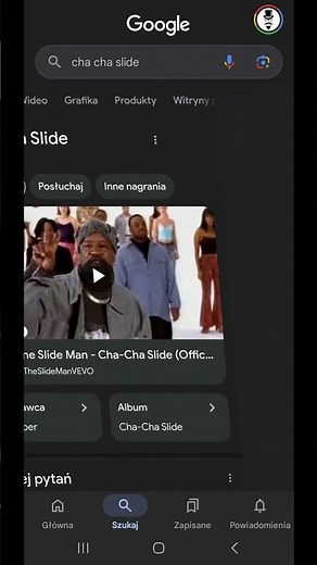 Cha Cha Slide - in Google search