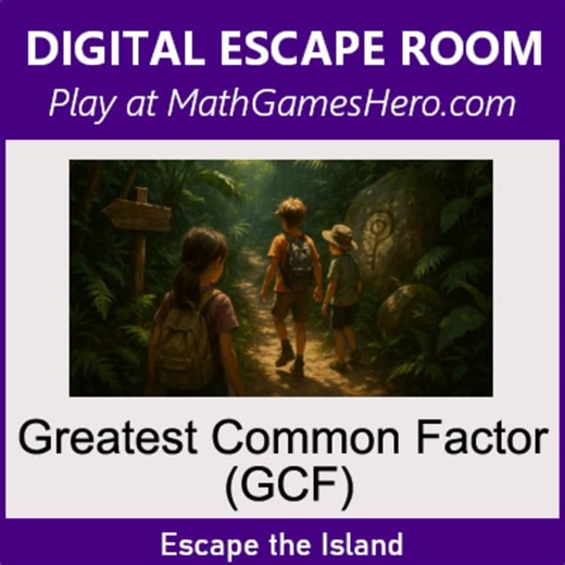 Greatest Common Factor (GCF) | Digital Math Escape Room Game