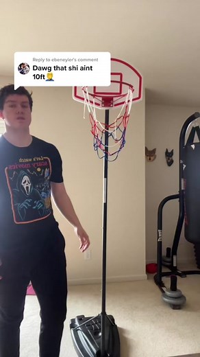 Replying to @ebeneyler its 10ft 😀🕺 #basketball #viral #fyp