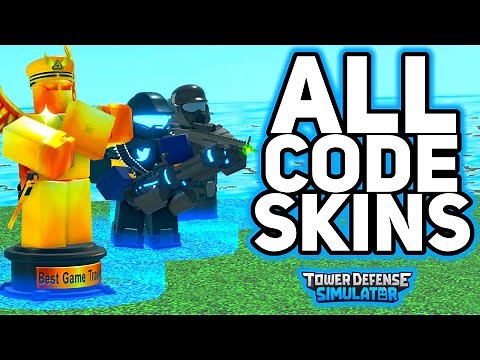 ALL CODE SKINS - Tower Defense Simulator