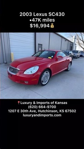 2003 Lexus SC430 *FOR SALE* #lexus #cars #forsale #shorts