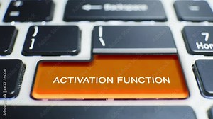Keyboard Activation Function Button Pressed by hand finger Stock Video