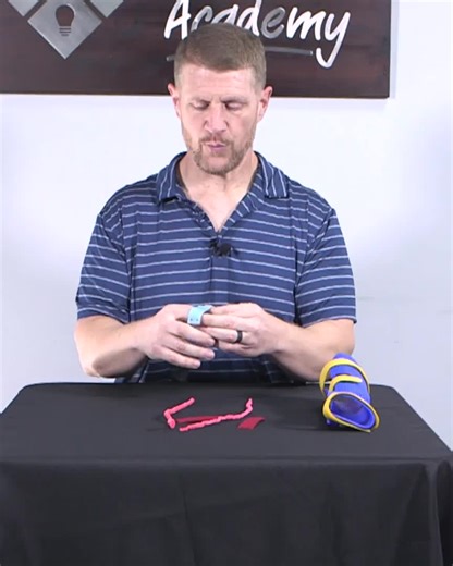 NO, we don't make splints with pipe cleaner! . We're demonstrating with pipe cleaner so it's easier to see what's happening. . But this is a favorite of ours. . These double slings work to improve IP flexion and MCP flexion for composite fist formation. . These can't be used if the patient doesn't have at least 50% flexion of each joint, but they are great for that last 1/2 of digit flexion. . We cover them in our NEW online CEU course! . Along with 14 other dynamic splints and information on so