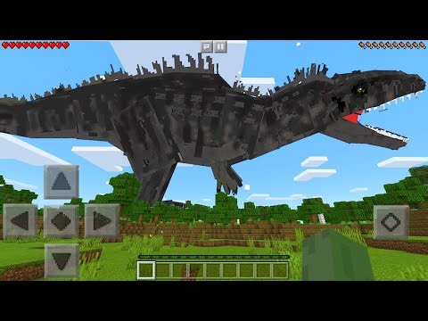 I Found JURASSIC WORLD DINOSAURS in Minecraft Pocket Edition