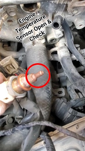 Engine Temperature Sensor Open & Check! #short #reels #sensor