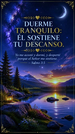 🌙 Oración para Dormir en Paz | Yo me acosté y dormí seguro (Salmo 3:5) #shorts
