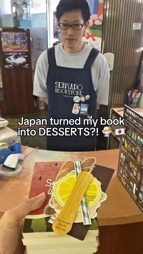 536K views · 62K reactions | A family bookstore in Japan disguises paperbacks as desserts—complete with stick bookmarks—to tempt people back to print.  @seiwado.book.store Stay tuned  @allstarsteven 李 Tag someone who needs to see this! #books #japanfinds #JapanTravel #BookTok #StationeryAddict #JapanTrip | Allstar Steven | Facebook