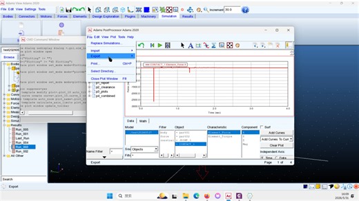 adams入门指北 matlab联合仿真 cmd,script simulation使用指南 postprocessor数据导出