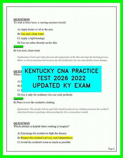Kentucky CNA Practice Test 2026: Master Your SRNA Exam With This Updated Study Guide