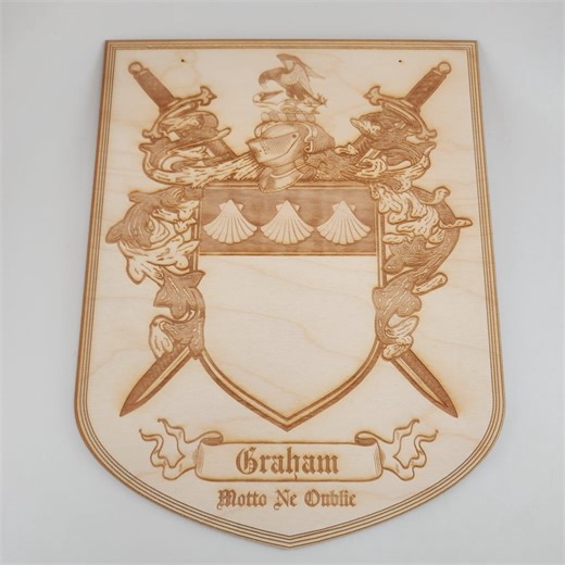 Graham Family Crest - Heraldry Shield - Coat of Arms - Etsy