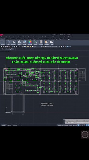 Cách Bốc Khối Lượng Dây Điện Đơn Giản Với AutoCAD
