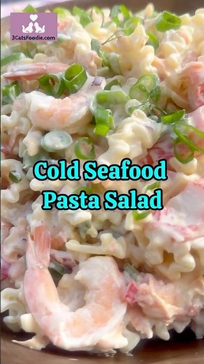 Summer fave! Creamy cold seafood salad