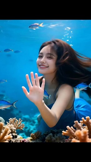 Transformed into a mermaid, diving deep into the ocean. Hi，friends！ | Lydia Adventures