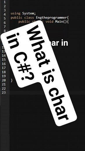 what's char in C#?